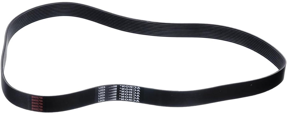 Geribbelde V-riem - Micro V-wig - Krachtoverbrenging - EPDM-rubber - 109 cm lengte - Zwart