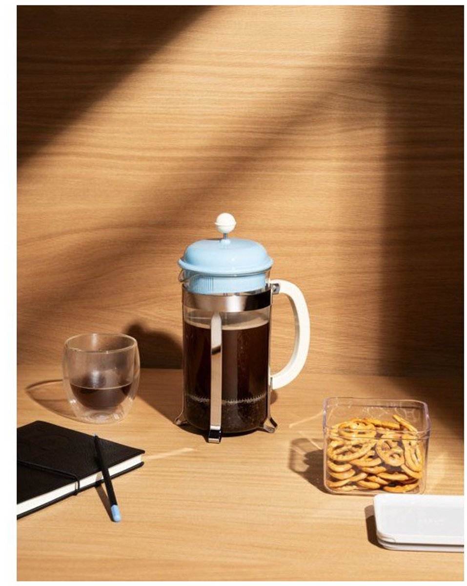 Bodum Caffettiera Franse pers koffiezetter - 1 L, ijsblauw