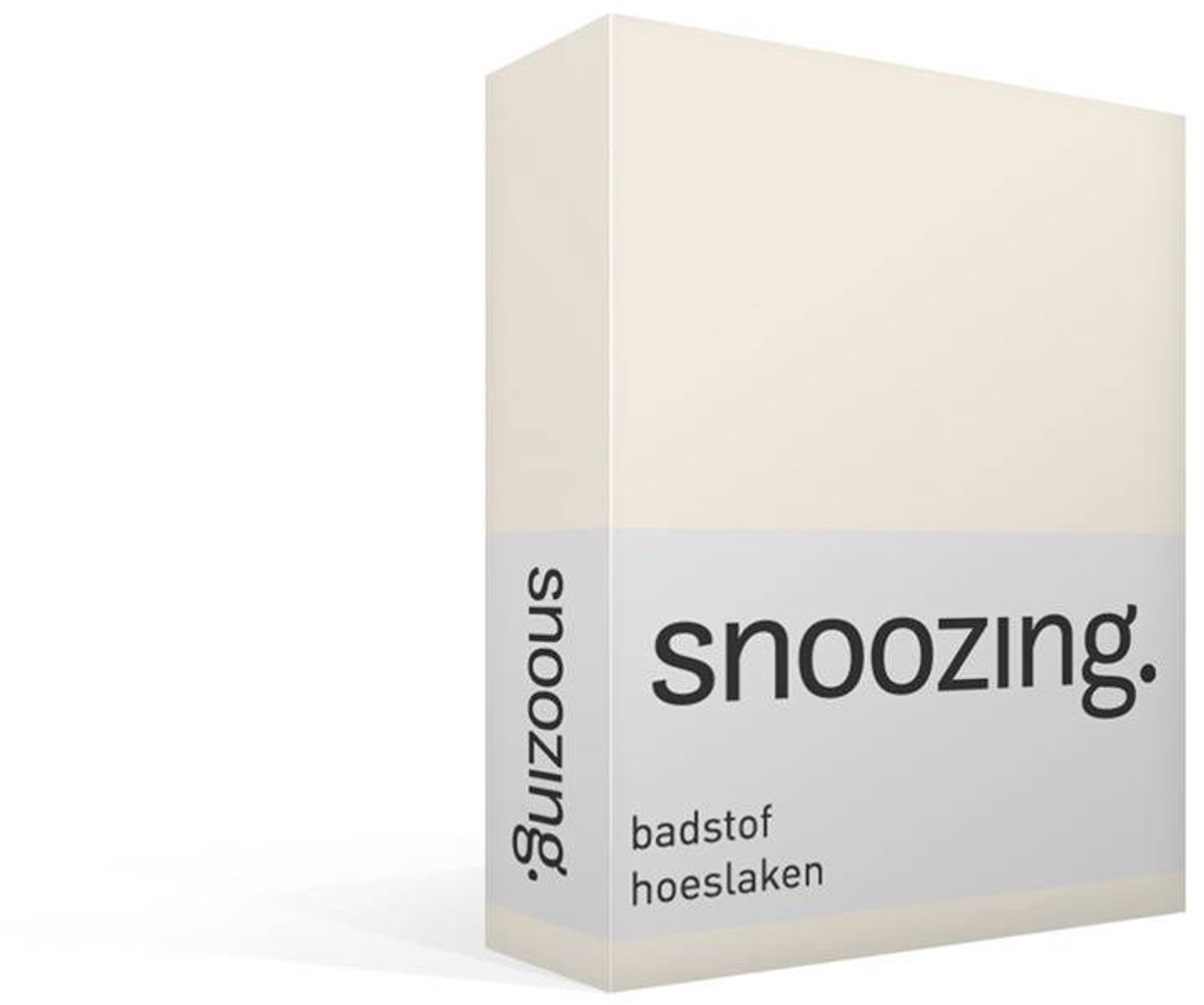 Snoozing badstof hoeslaken Ivoor 1-persoons (90x200/220 cm) of (100x200 cm) (10 ivoor)