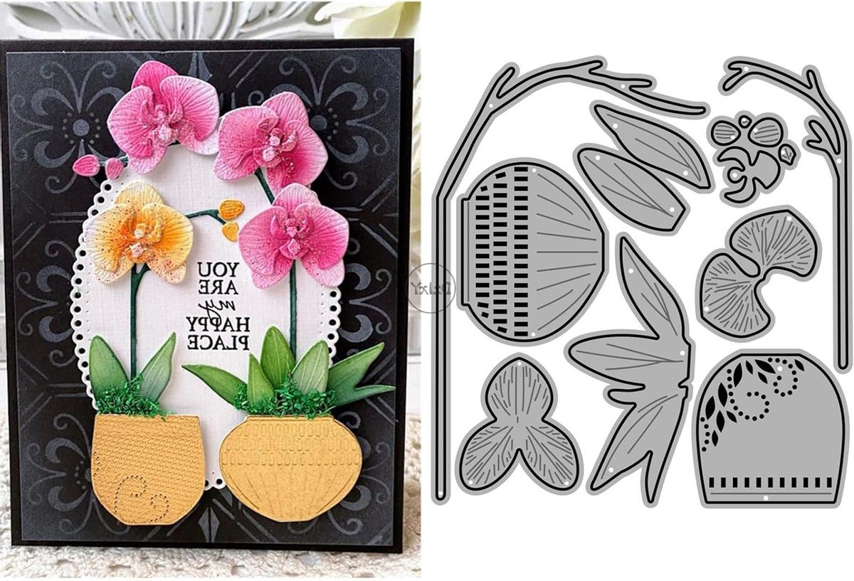 Snijmal Bloem - Papier Snijden - Kaarten Maken - Koolstofstaal - Niet Gespecificeerd - Zilver