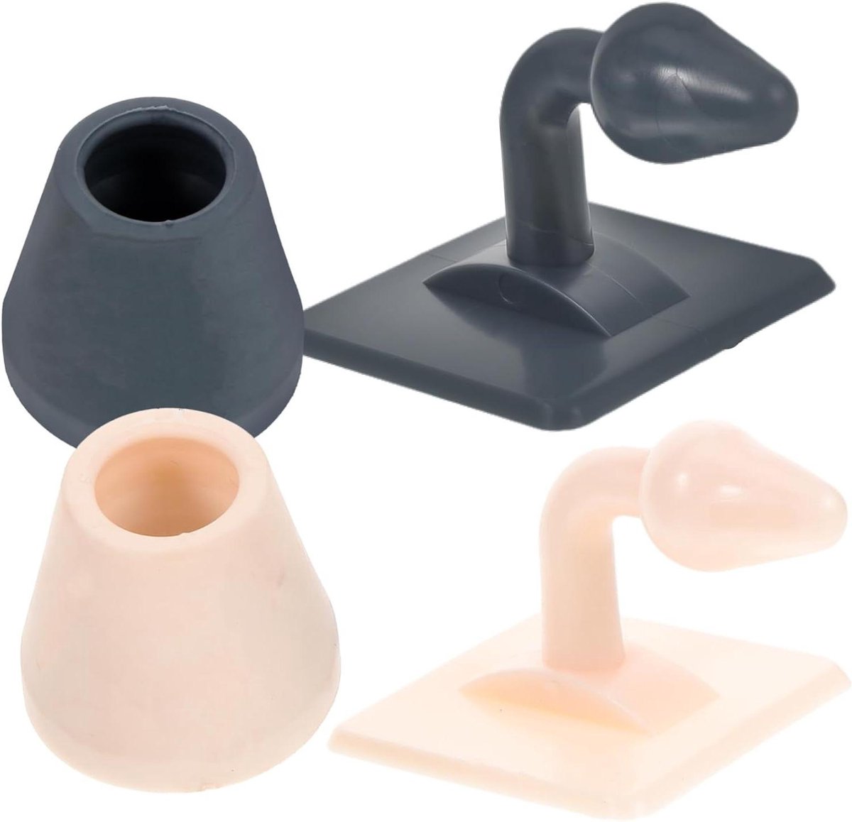 Deurstopper Set - Deur Buffer - Bescherming Deur - Anti-botsing Ontwerp - 4 Stuks - Grijs