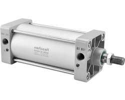 Luchtcilinder - Pneumatische Cilinder - Industriële Automatisering - Dubbelwerkend - 100mm Boring 150mm Slag - Zilverkleurig