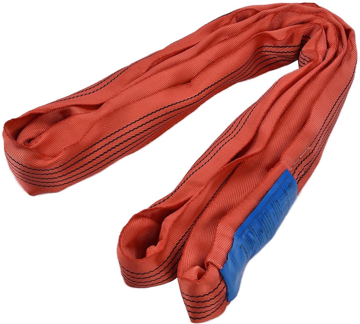 Ronde hijsband - Kraanriem hijsband - Veilig hijswerk - Eindeloos rond ontwerp - 5T 4 meter - Rood