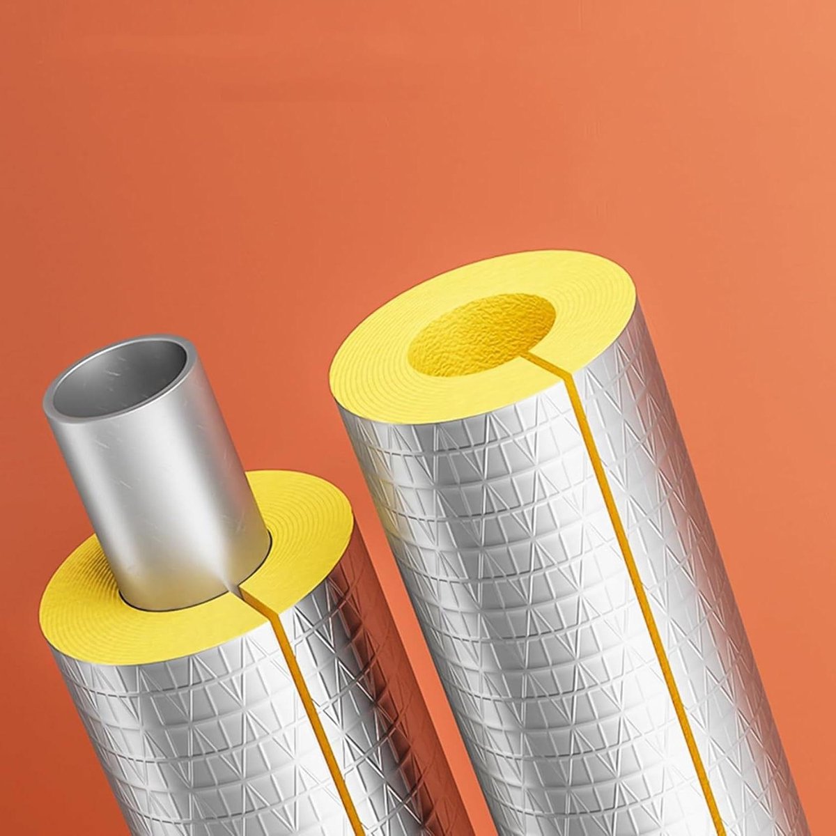 Buisisolatie Schuim - Isolerende Buizen - Leidingen Beschermen - Zelfklevend Ontwerp - 30 mm Dik - Zilver