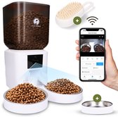 Automatische Voerbak Kat en Hond 7L Upgraded – Slimme Voerdispenser met Camera – Full HD 1080P Night Vision – Two-Way Audio – RVS Dubbele en Enkele Voerbak – App-bediening – Voerschema Instellen – Prime AnimalZ – Zwart