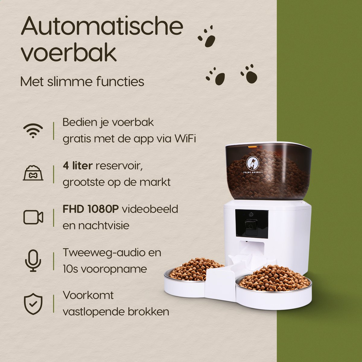 Prime AnimalZ Automatische Voerbak met - afbeelding 3