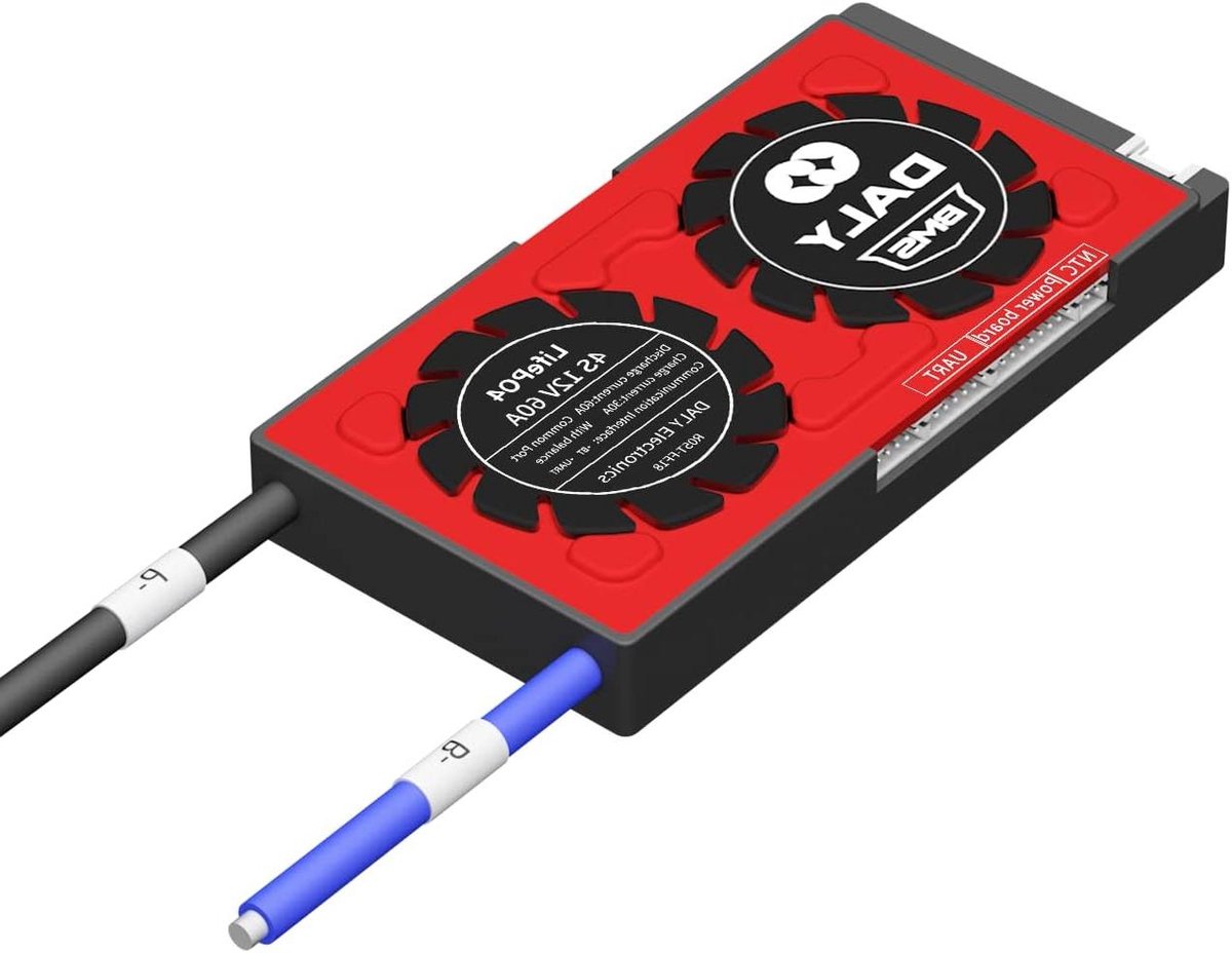 Batterij Bescherming Board - Batterij Management Systeem - Accu Beheer - Programmeerbare Parameters - 12 V 60A - Zwart