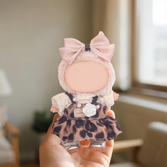 Poppenkleding Set - Poppen Outfits - Poppen Aankleden - Inclusief Accessoires - 15-17cm Poppen - Luipaardprint — afbeelding 2