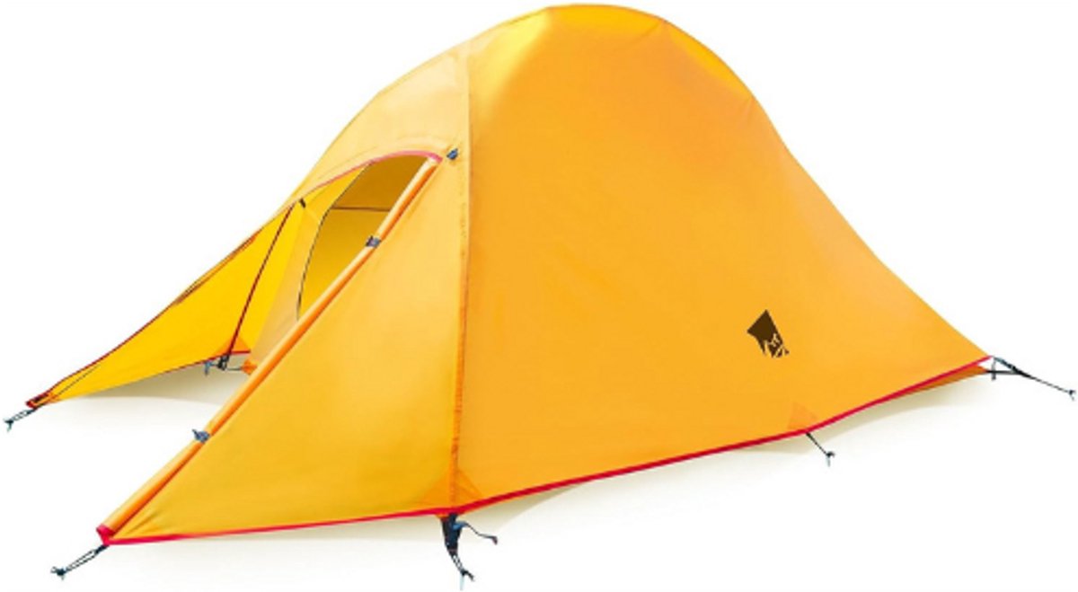 Ultralichte tent voor 2 personen, campingtent, dubbele 3-4 seizoenen, voor kamperen, wandelen, rugzak