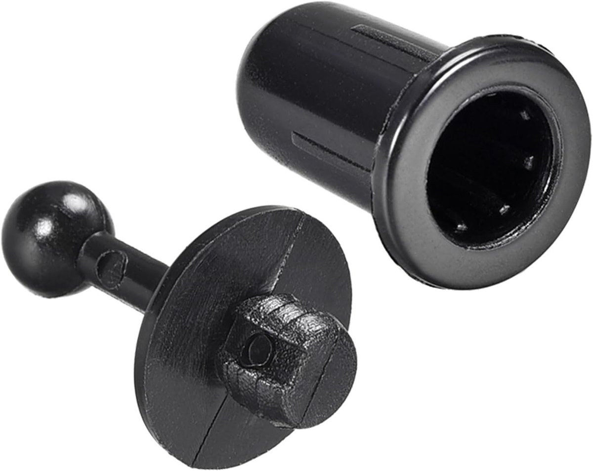 Duurzame Peg Kit voor Kleine Speakers en Boekenplanken - 6mm Diameter, Zwart, 8 Stuks, Ideaal voor Audiocomponenten en Meubels