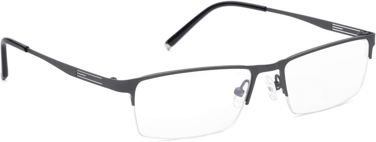 Leesbril - Overgang Bril - Beter Zien - Fotochromisch Grijze Glazen - Half Frame - Titanium