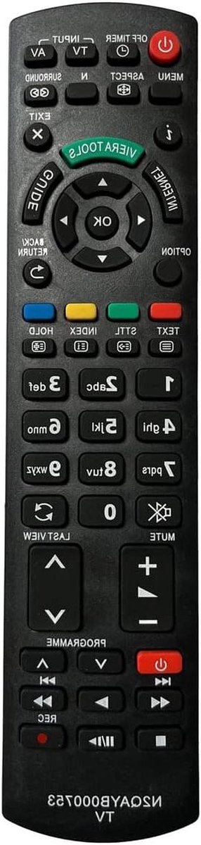 Afstandsbediening Televisie - Universele Afstandsbediening - TV Bediening - Direct Compatibel - 20.32 x 5.08 x 1.27 cm - Zwart
