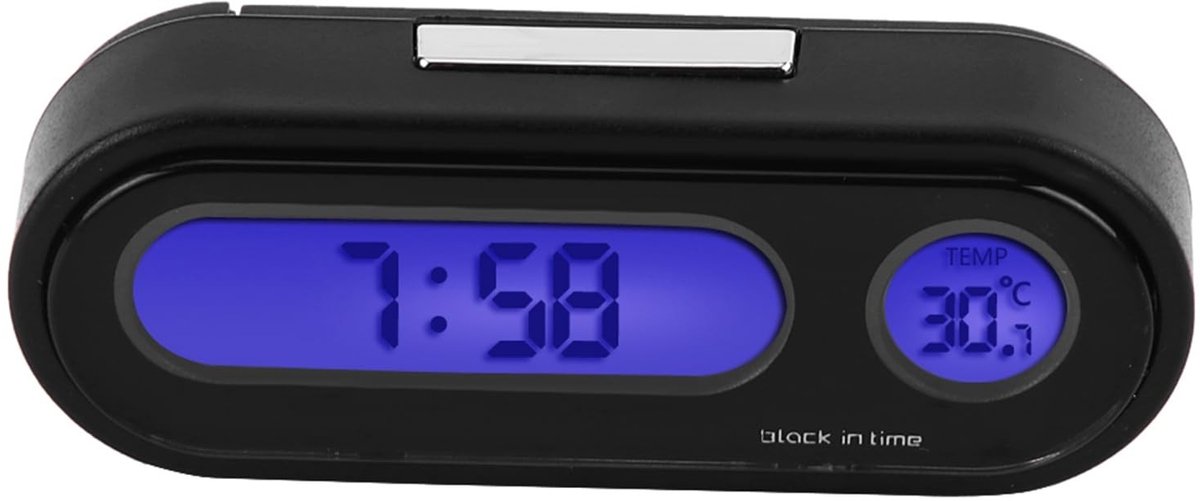 Golden crown - Digitale Thermometer en Voltmeter - 2-in-1 Functie - LED Klok - Voor Auto - Nauwkeurige Weergave - Geschikt voor elke auto - Compact