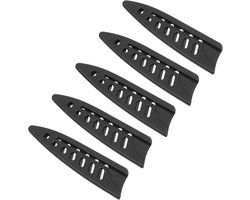 PP Safety Knife Cover Sleeves voor 3.5 Inch Vegetable Knife - Pack van 5 - Randbescherming - Mesbescherming - Universele Meshoes - Draagbaar voor Keuken - Zwart