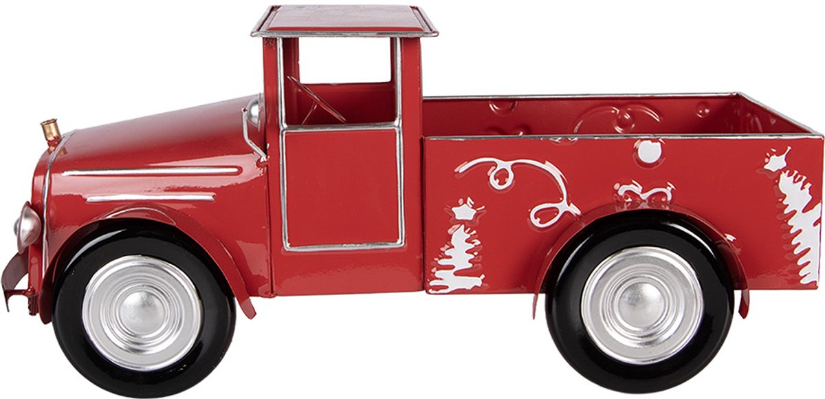 Kerstdecoratie Beeld Auto 42x18x19 cm Rood Metaal