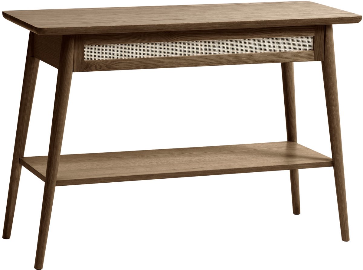 Giga Living Sidetable Barrali Smoked Eiken 110cm - Giga Living Donkerbruin