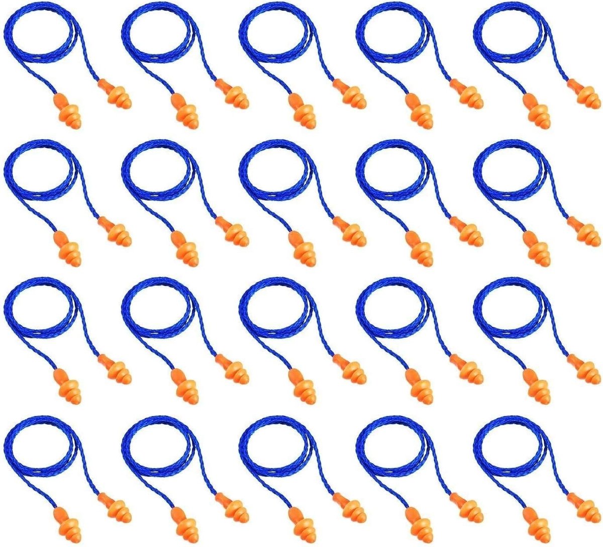 20 Paar Zachte Siliconen Oordoppen voor Slaap, Geluiddemping en Gehoorbescherming met Koord