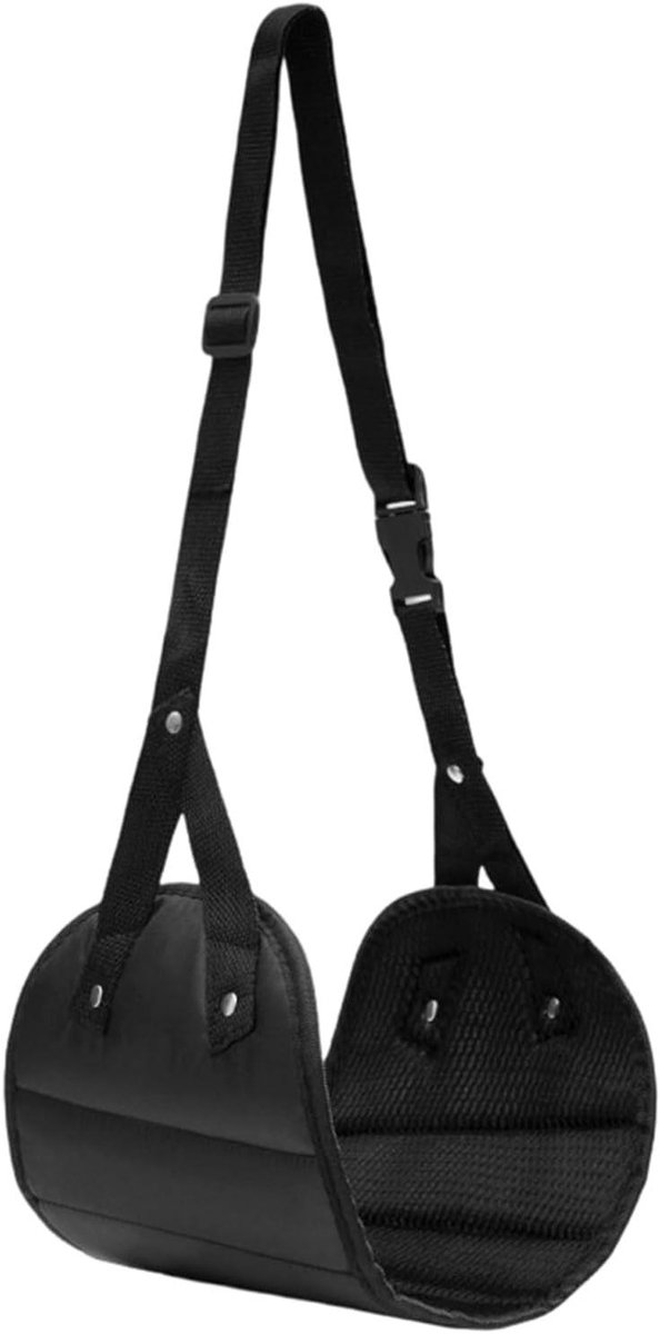 Voethangmat - Beensteun Slinger - Reizen Comfort - Ademend Draagsysteem - 49 x 15 x 20 cm - Zwart