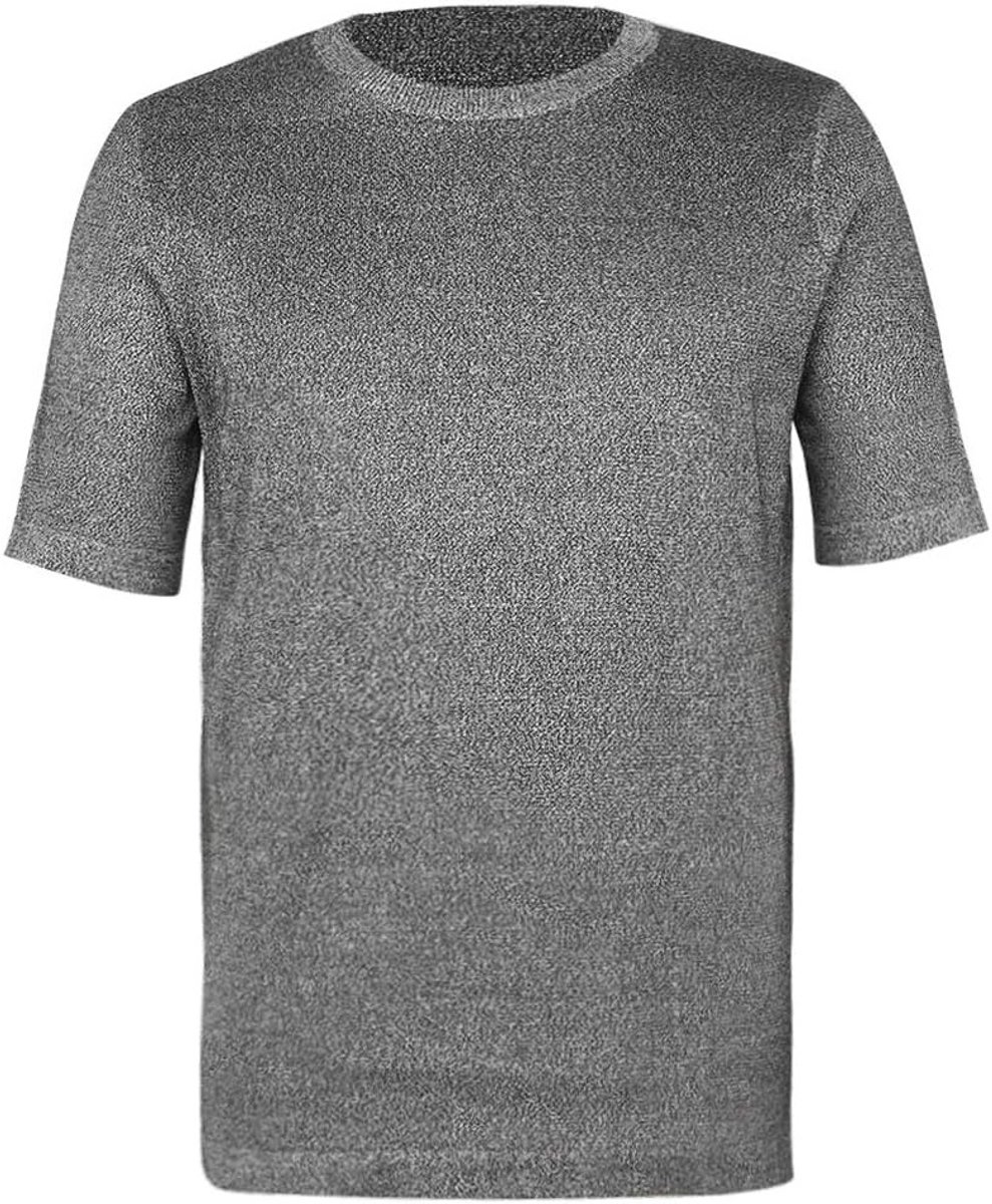 Beschermende Kleding, Niveau 5, Beschermshirt met Snijbescherming, Korte Mouwen, Ronde Hals, Hoge Veiligheid, Werkveiligheid, Snijbestendig, Veiligheidskleding
