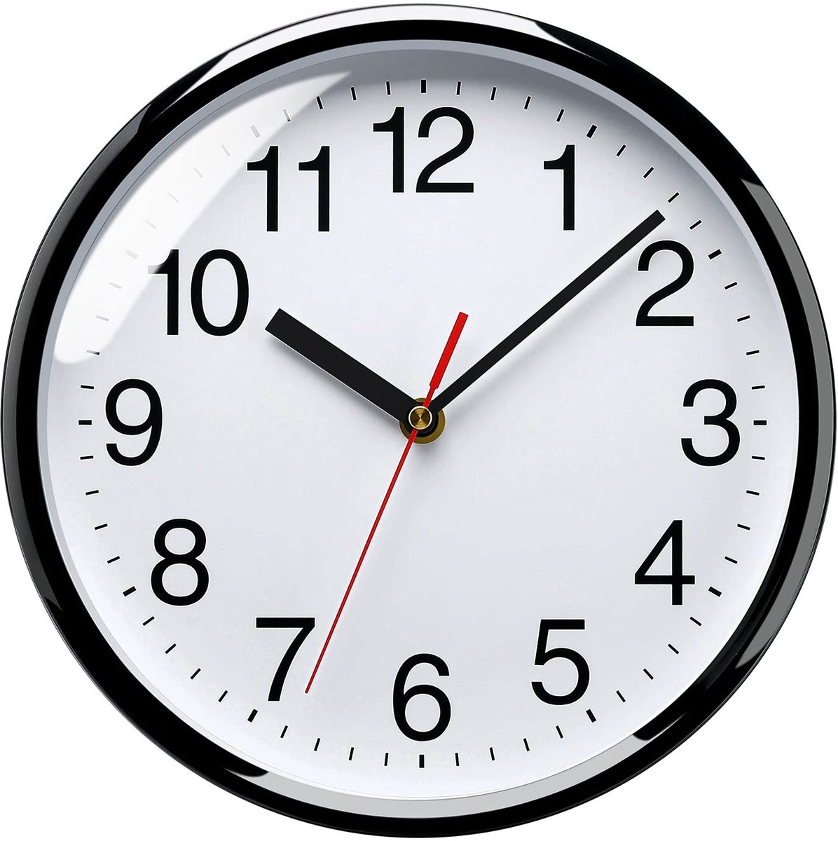 Seb3 - Wandklok - Stil en nauwkeurig - 30 cm - Zwarte Quartz Klok - Decoratieve Klok - Geschikt voor Thuis en Kantoor - Design Klok