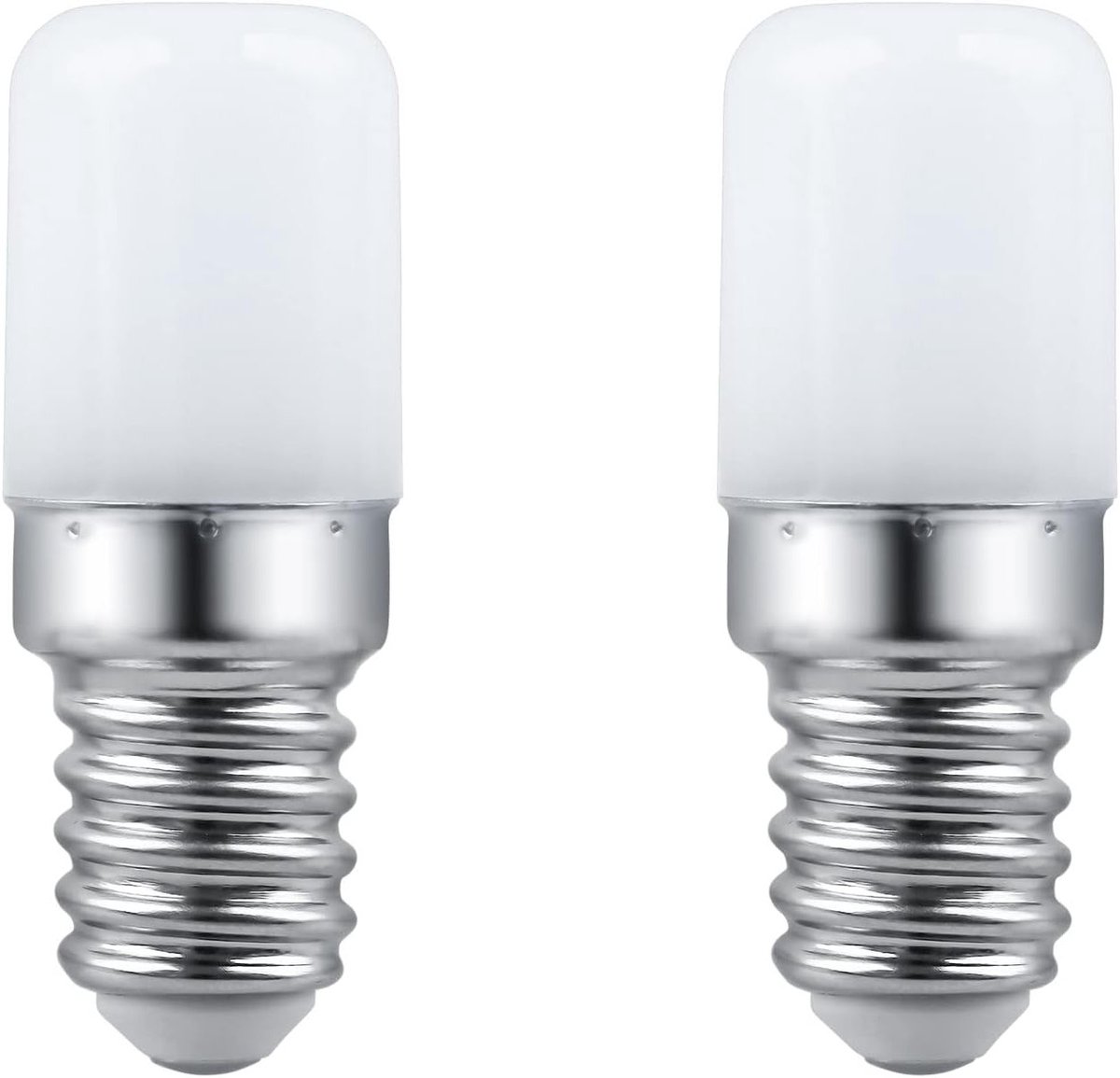 E14 LED Koelwit 6000K Lamp 3W voor Koelkast, Vriezer en Nachtverlichting - Set van 2, Energiezuinig en Dimbaar Equivalent van 30W Gloeilamp