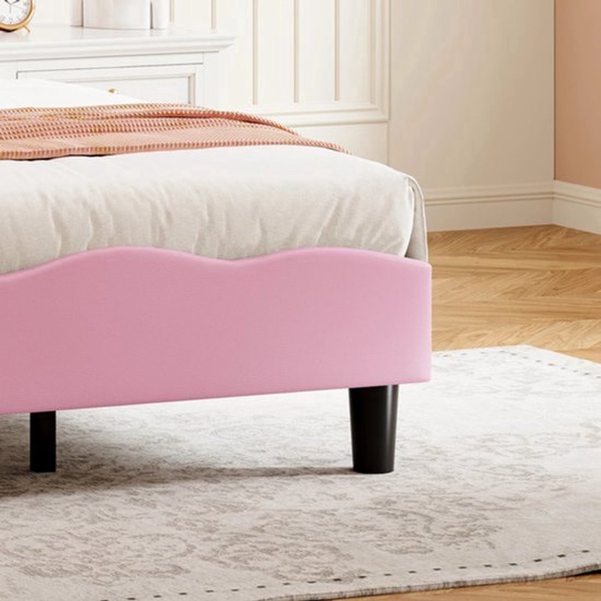 Kinderbed – Jongenskamerbed – Peuterbed – Eenpersoonsbed – Meisjesbed – Roze Variant – Vli