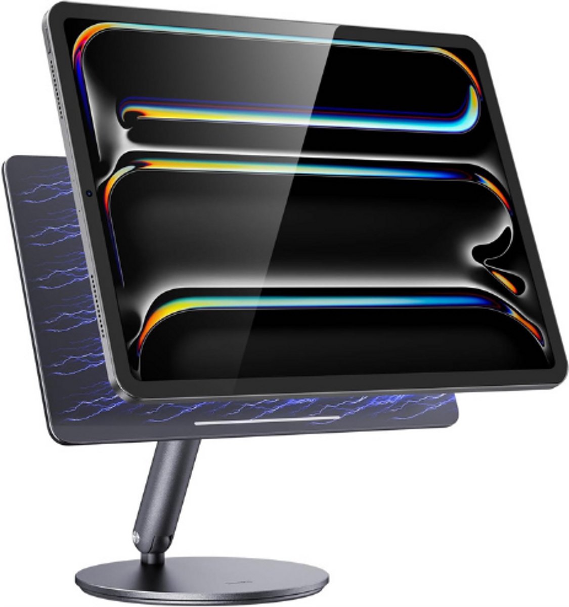 Benks Magnetische iPad Standaard - Voor iPad Pro 11 Inch M5 2025 / M4 2024 - 360° Draaibare Verstelbare Aluminium Houder - Inklapbare Tabletstandaard Voor Bureau Kantoor En Thuis