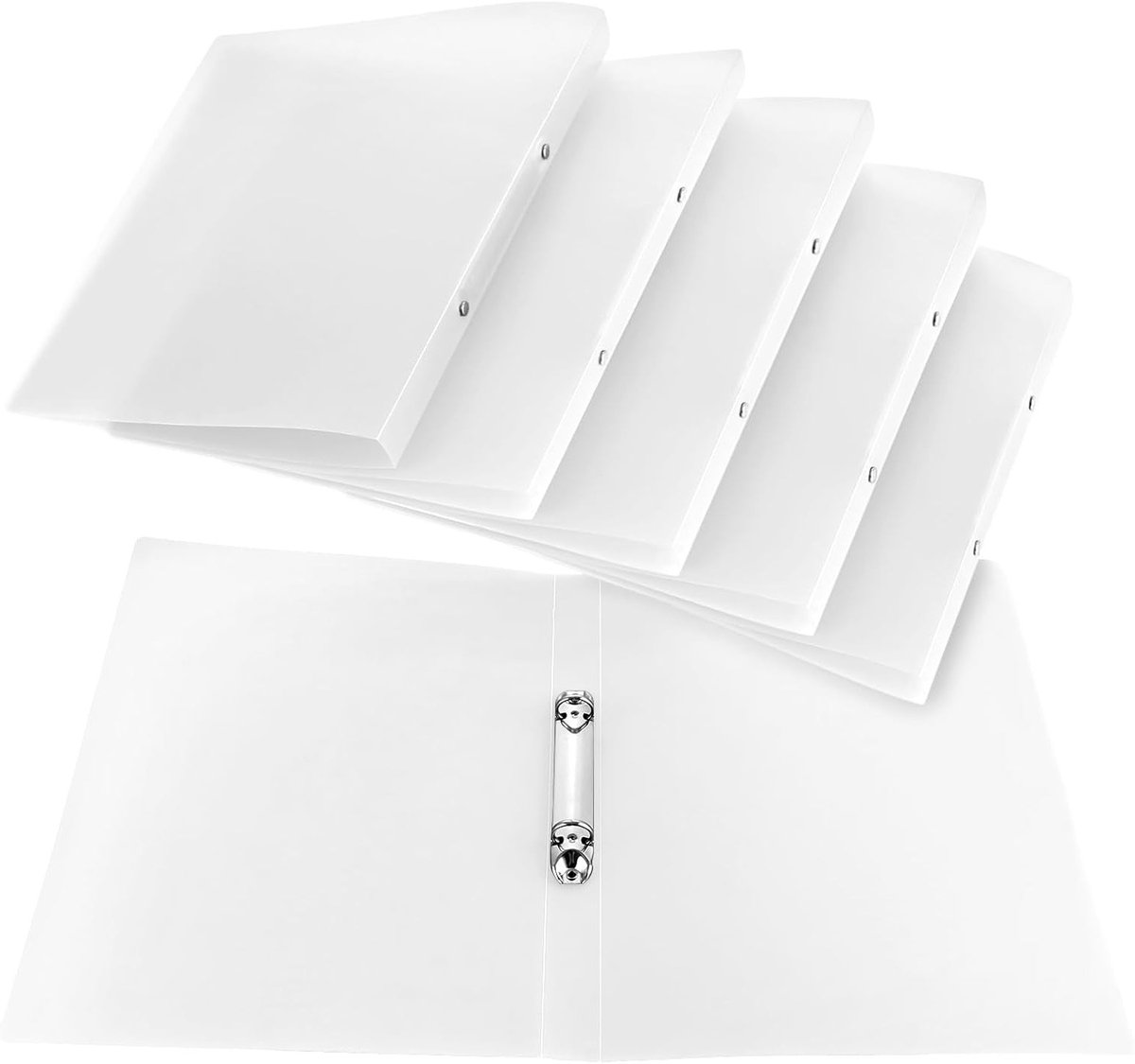 Ringmappen A4 - Ordner Ringband - Documenten Archiveren - Scheurvast PP Materiaal - 6 stuks - Transparant