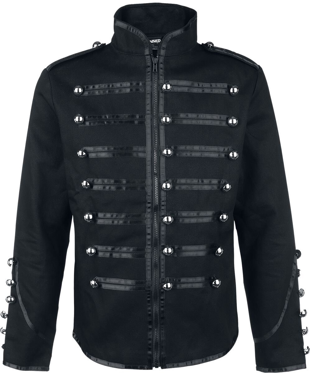 Banned Military Drummer Heren Uniformjas - zwart - M
