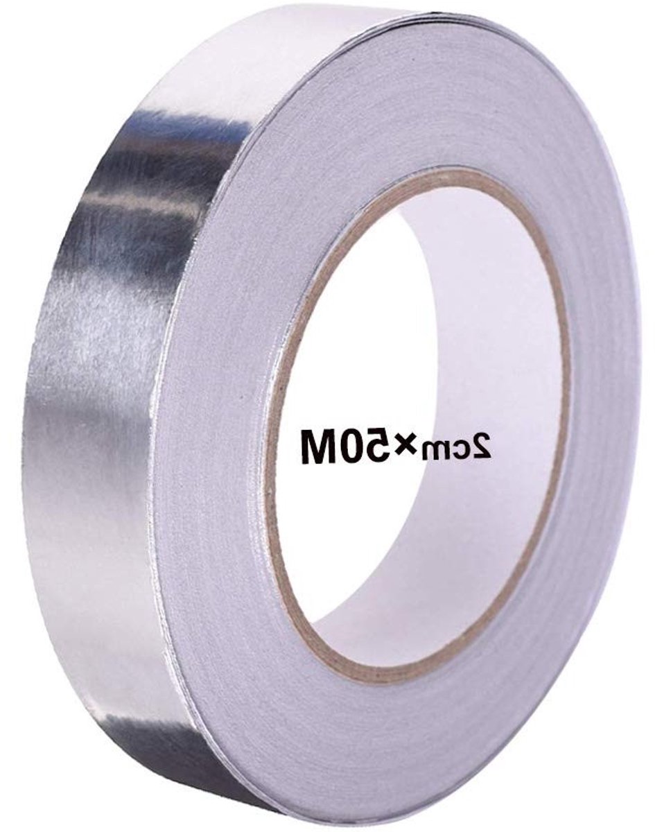 Premium Aluminium Plakband 50M x 20mm met Geleidende Hechting voor HVAC Reparatie, Isolatie en Lekkagepreventie