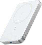 Anker MagGo powerbank - Magnetische batterij van 10.000 mAh - Draagbaar en ultradun - Ultrasnel - Qi2-gecertificeerd met 15W - Ergonomisch ontwerp - Enkel voor telefoons - Wit