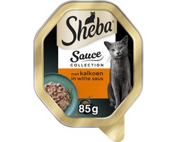 Sheba Kattenvoer - Sauce Collection - Kalkoen in Saus - kuipjes 22x85g