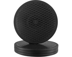 4er Set Draaitafels 360° Zwart