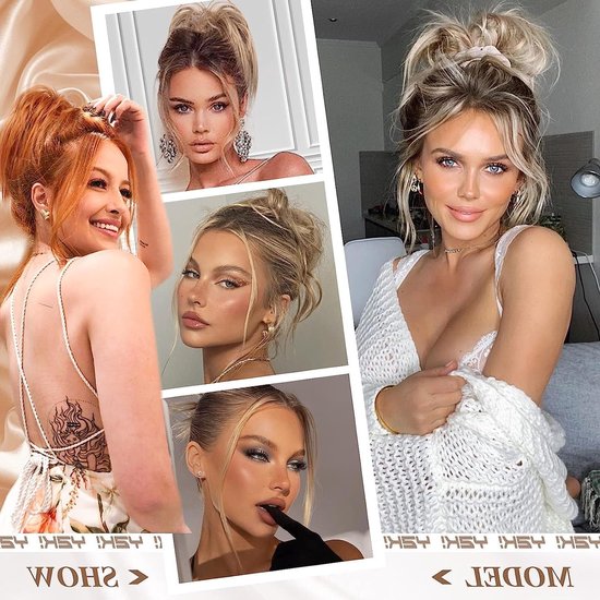 26 cm Ponytail Clip in Smooth Short Claw Haarstuk voor Natuurlijke Messy Bun, Koper Rood Haarverlenging voor Vrouwen en Meisjes van Merkloos — afbeelding 4