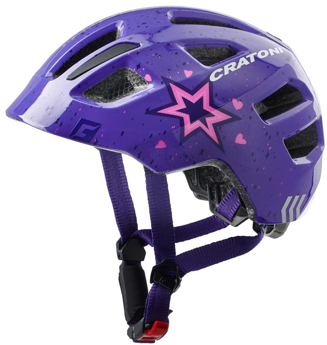 Cratoni Helm Maxster Star Purple Glossy S-M