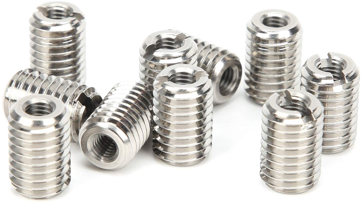 Store_7 - Slotted Nut Set - 10 Stuks - M5x0.8mm Draad - Kwaliteit en Duurzaamheid - Voor Draadherstel - Polished Afwerking