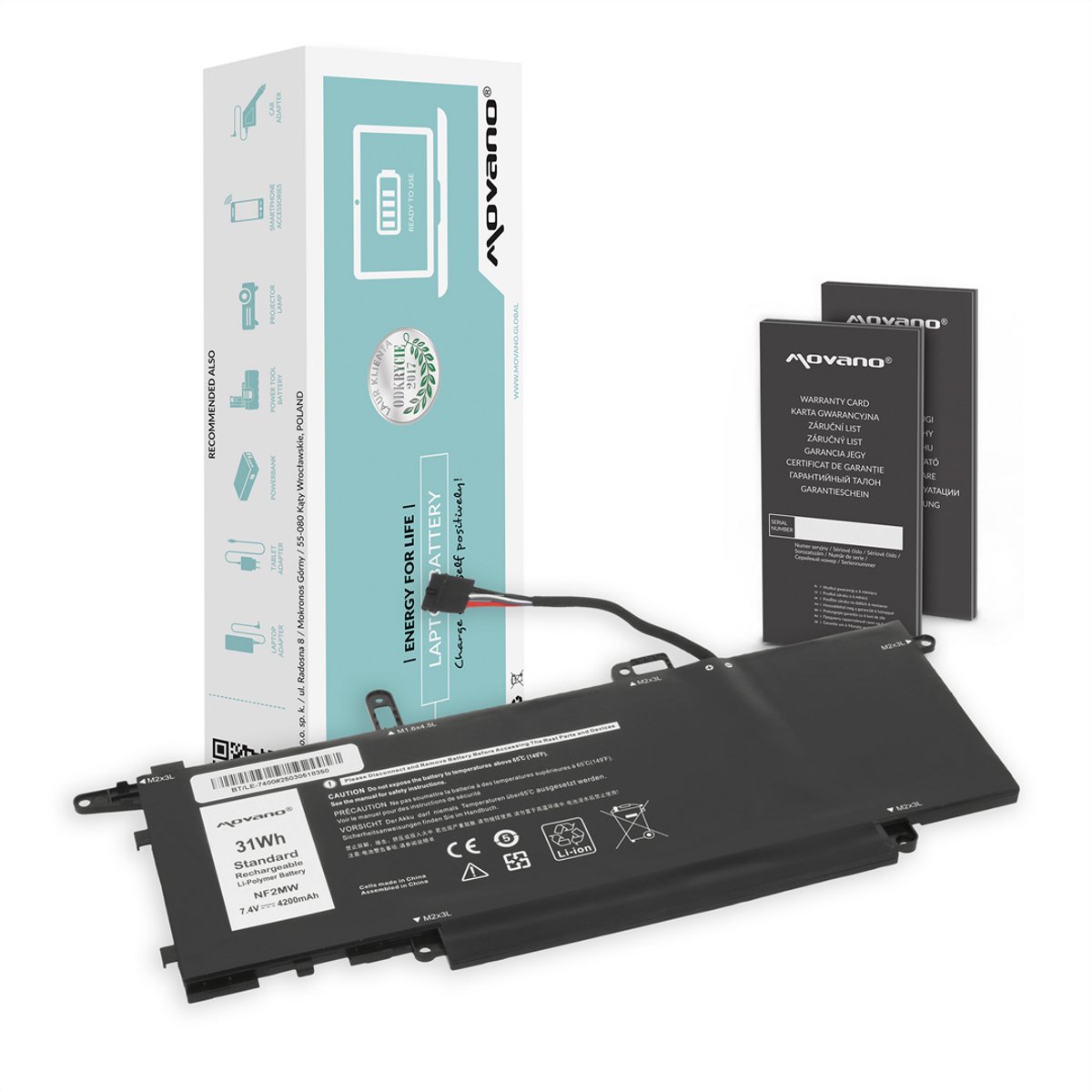 Movano - Batterij voor Dell Latitude - Hoge Compatibiliteit - Lange Levensduur - Veiligheid