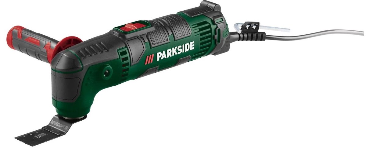 PARKSIDE® Multifunctioneel gereedschap - 310 W - Multitool geschikt voor talloze toepassingen zoals zagen, slijpen, schaven en schuren