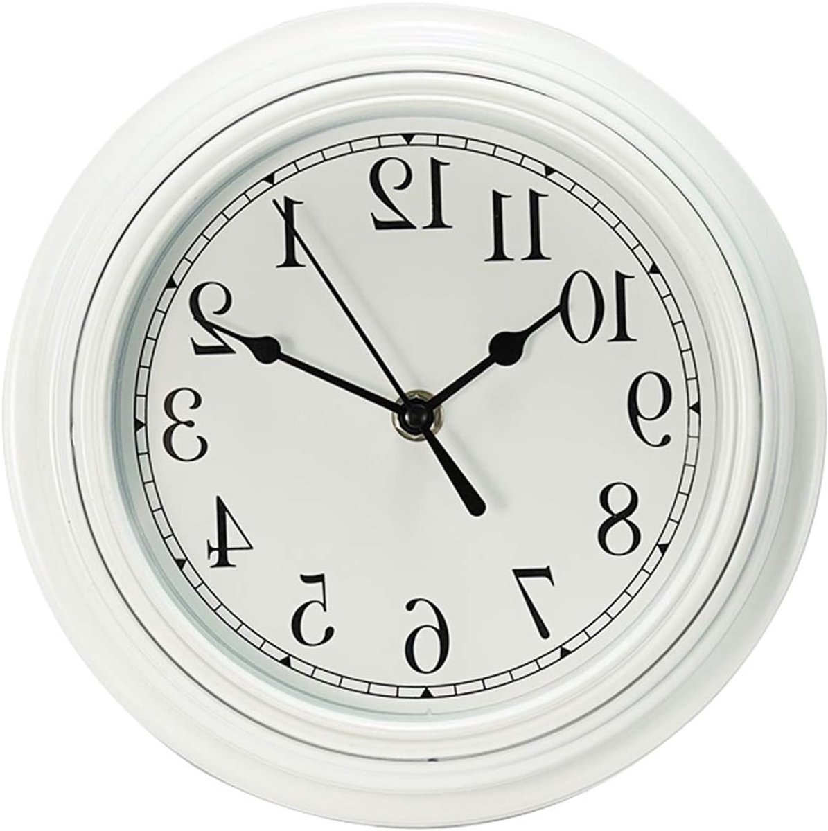 Stille Wandklok 9 Inch Retro Design - Decoratieve Klok voor Keuken, Slaapkamer en Kantoor - Wit en Stijlvol