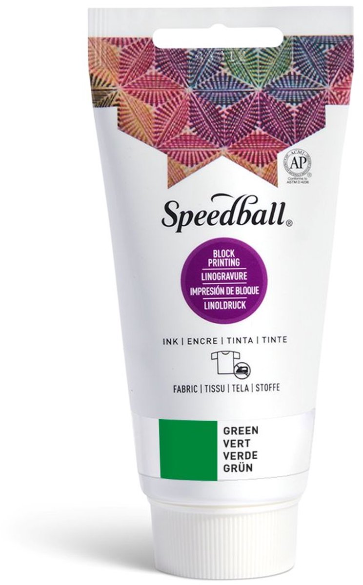 Fabric block printing ink green - Speedball