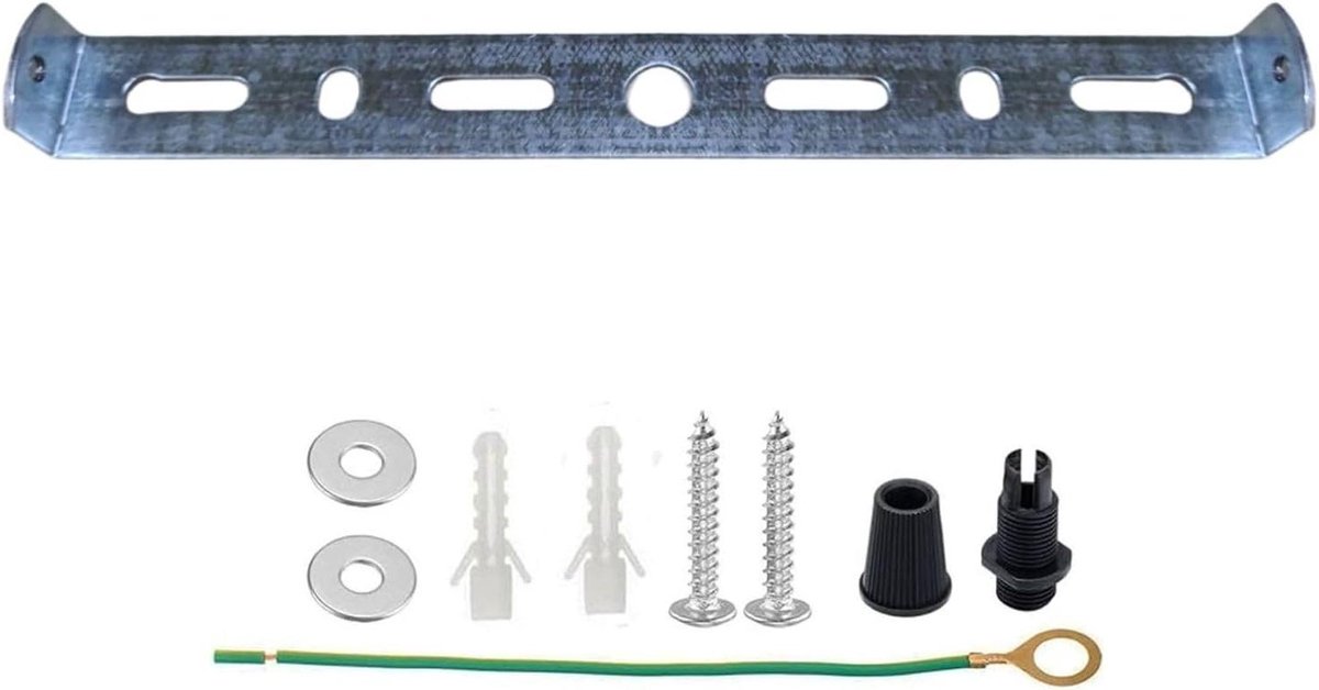 Plafondbeugel Verlichtingsarmatuur - Plafondplaat Beugel Fitting - Lampen Ophangen - Robuuste Metalen Constructie - 295 cm - Zilver