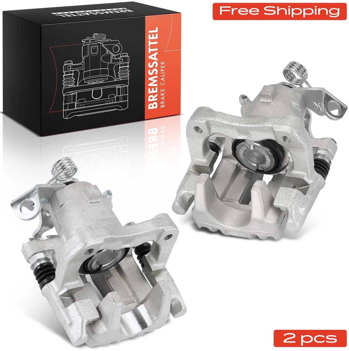 Frankberg 2x Remklauw Achteras voor VW Jetta III 1K2 Audi