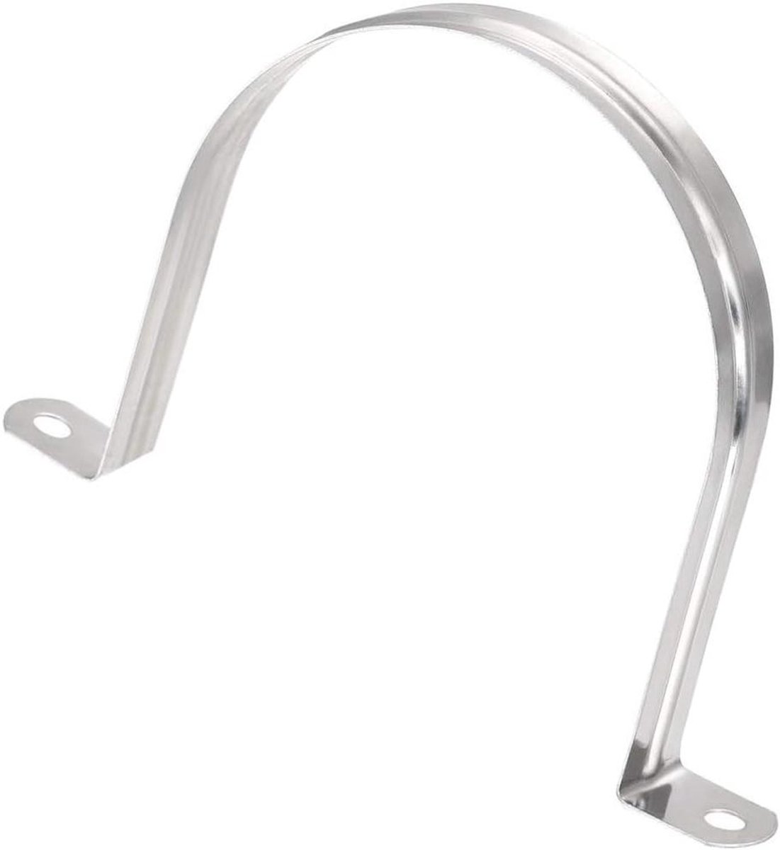 MACHSWON 100mm (4") Stijve Pijpband met 2 Gaten U-Haak Kabelklem, 201 Roestvrij Staal Spanning Buis Clip Leidingklem Ophanger 12stuks