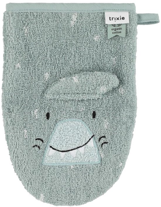 Washandje 2-pack| Mr. Shark - Mr. Dino van Trixie — afbeelding 2