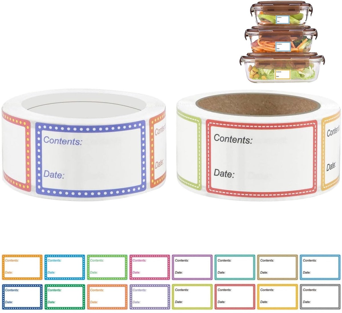 Allecto - Zelfklevende Vriezerlabels - 2 Rollen voor Organisatie en Labeling