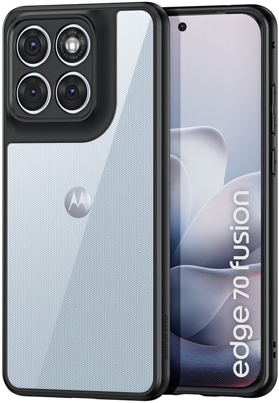 Coque Dux Ducis - Compatible avec Motorola Edge 70 Fusion - Série Dux Ducis Aimo - Coque arrière transparente en TPU - Noir