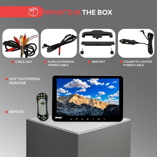 Hoofdsteun Monitor - Auto DVD Speler - Reizen Achterbank - Ingebouwde CD Speler - 10.5 Inch Scherm — afbeelding 4
