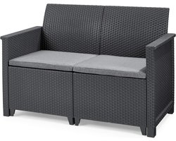 Koll Living Lounge sets - verschillende uitvoeringen - hoogwaardige zitgroep voor de tuin - maximaal zitcomfort door ergonomische rugleuningen (2-zits bank)