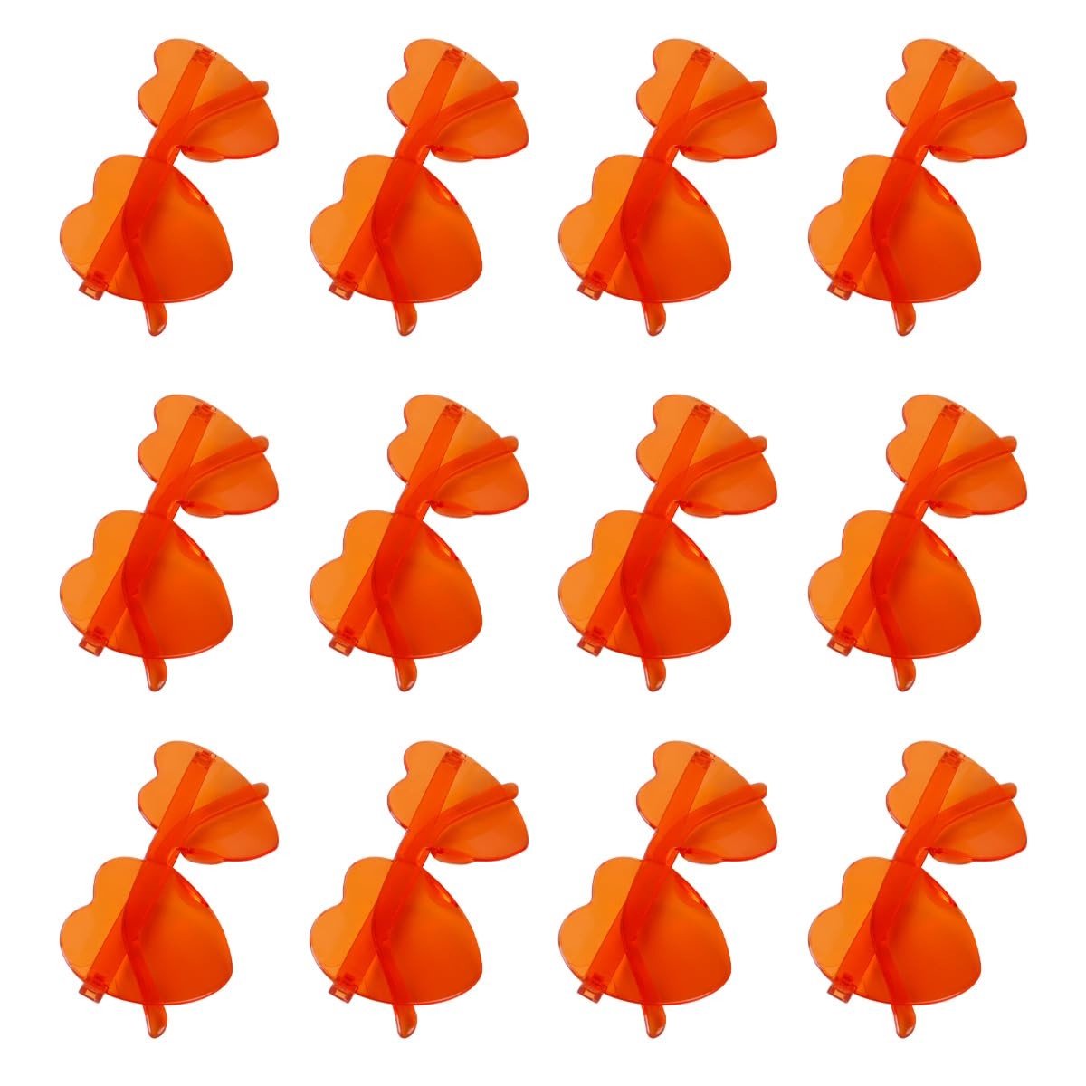 Namvo 12pcs Hartvormige Zonnebrillen voor Dames - Kleurrijke Transparante Zonnebrillen voor Feestjes