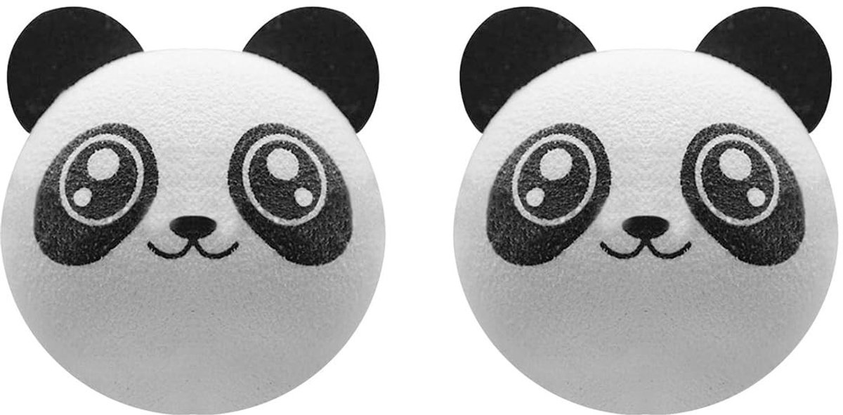 Allecto - Panda Auto Antenneballen - 2 Stuks - EVA Decoratie voor Auto Antenne